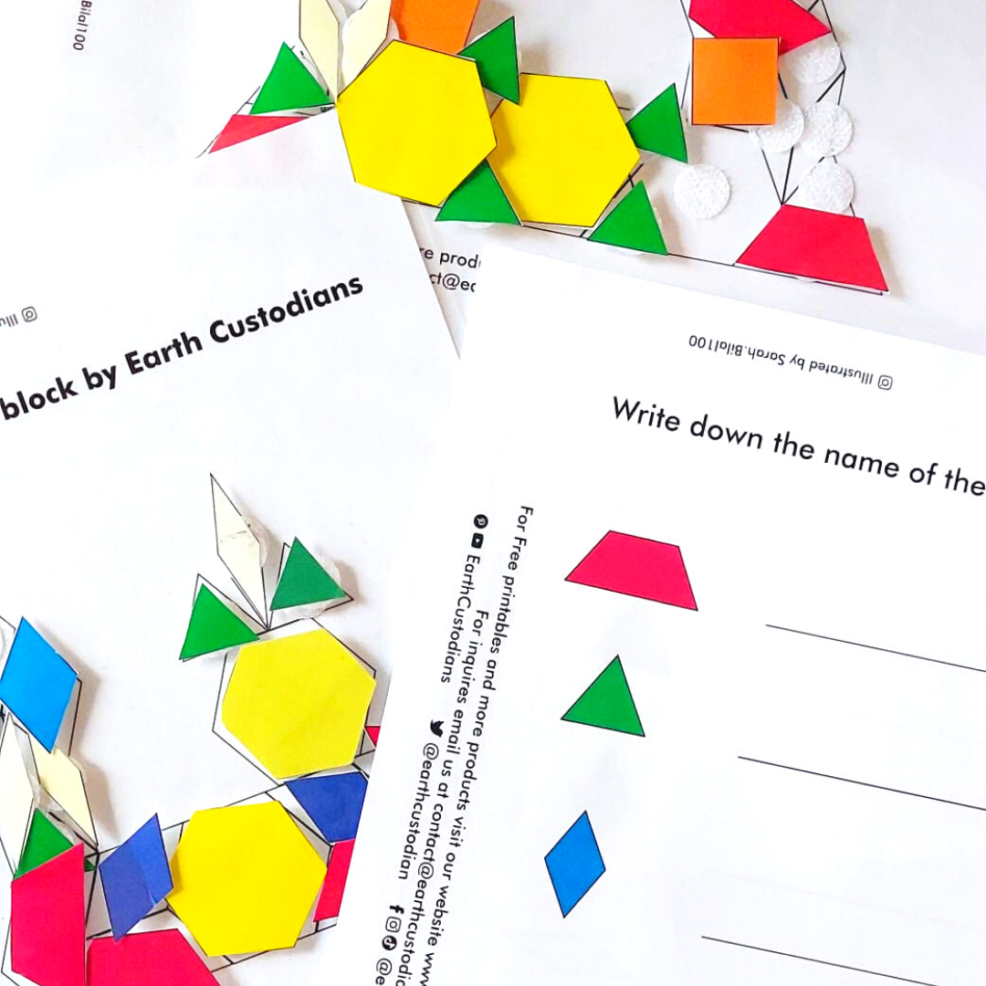 FREE Masjid Pattern Blocks activity pages